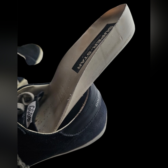 AUTHENTIC Golden Goose Black and Silver Women's Star Sneakers Size 10 EUC - Picture 13 of 16